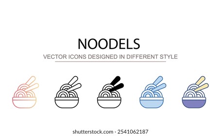 Ícone de Noodels design com fundo branco ilustração stock