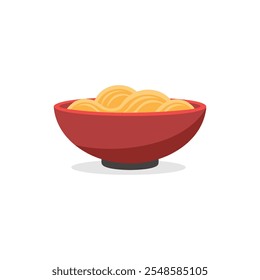 Noodle Bowl isolada ilustração vetor plano no fundo branco