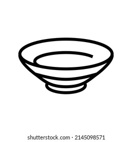 noodle bowl line icon vector. noodle bowl sign. isolated contour symbol black illustration