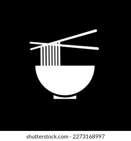 The noodle bowl logo can be used for mama, noodles, ramen, fast food, japanese food, korean food or any other business. on a clean background