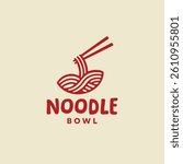 Noodle and bowl logo design