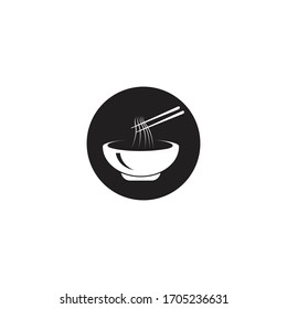 Noodle bowl logo  design vector ilustration template