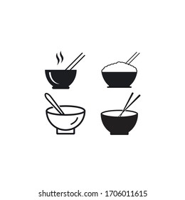 Noodle bowl logo  design vector ilustration template