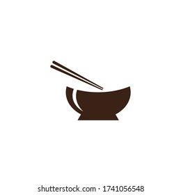 Plantilla de ilustración vectorial de diseño del logotipo del cuenco de fideos