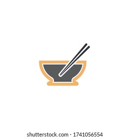 Noodle bowl logo  design vector ilustration template