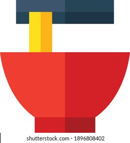 Noodle bowl logo design vector ilustration template