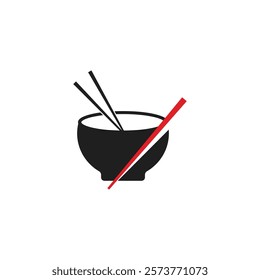 Noodle bowl logo  flat design ilustration