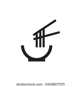 Ilustración de Plantilla de diseño de Vector de fideo con logotipo de tazón
