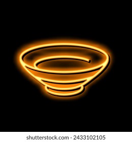 noodle bowl neon light sign vector. noodle bowl illustration