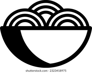 Noodle bowl of ramen icon vector