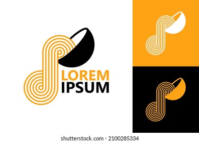 Noodle bowl, ramen logo template design vector