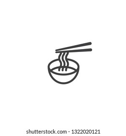 Noodle bowl, ramen . Vector logo icon template