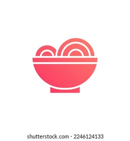 noodle bowl vector for website symbol icon presentation
