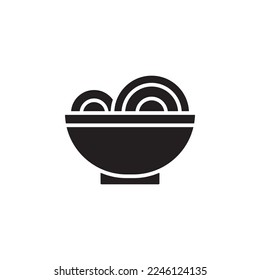 noodle bowl vector for website symbol icon presentation