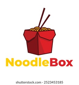 noodle box flat minimalist design logo