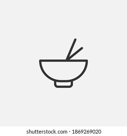 Noodle box icon isolated on background. Wok symbol modern, simple, vector, icon for website design, mobile app, ui. Vector Illustration