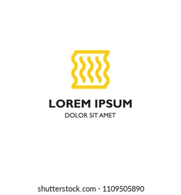 Noodle box icon logo template