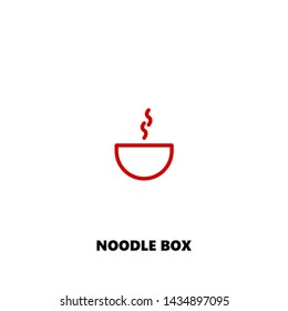 noodle box icon. noodle box vector design. sign design. red color