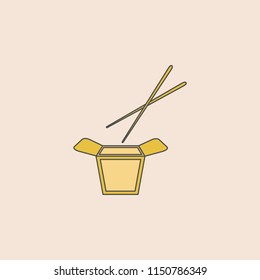Noodle Box line icon. Element of fast food icon for mobile concept and web apps. Field outline Noodle Box line icon can be used for web and mobile