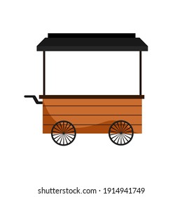 A noodle  cart on white background.