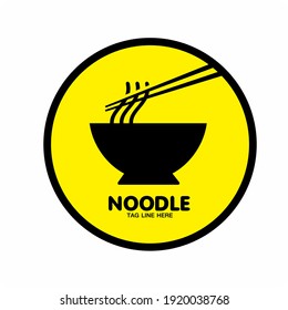 noodle with chopstick logo , Ramen noodle