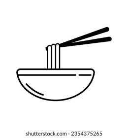 Noodle chopsticks icon design, graphic design, suitable for logos, web, and applications