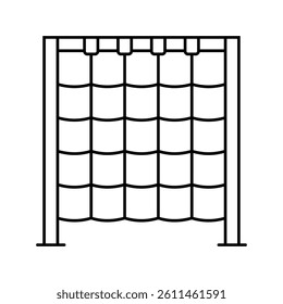 noodle climber park kid play line icon vector. noodle climber park kid play sign. isolated contour symbol black illustration