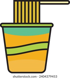 Noodle color line icon, perfect use for website, design, pattern, etc