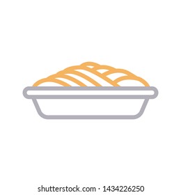 noodle color line vector icon