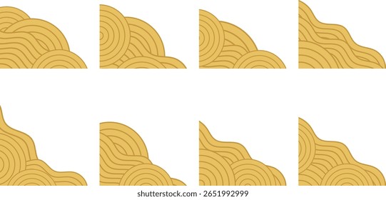 Um design de vetor Noodle Corner apresenta uma cena de loja de macarrão acolhedora e convidativa com tigelas de vapor, pauzinhos e ingredientes vibrantes, usando ilustrações divertidas para evocar calor e comida de rua deliciosa