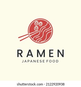noodle cup emblem vintage color logo icon template vector design