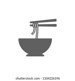 Noodle cup icon vector in trendy flat style isolated on white background