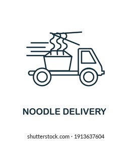 Noodle Delivery icon. Simple element from delivery collection. Creative Noodle Delivery icon for web design, templates, infographics and more