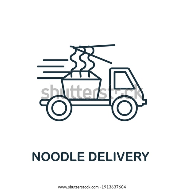 Noodle Delivery icon. Simple element from delivery\
collection. Creative Noodle Delivery icon for web design,\
templates, infographics and\
more