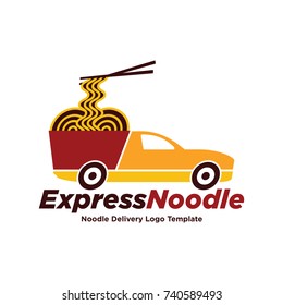Noodle Delivery Logo Vector Logo Template
