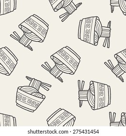 noodle doodle seamless pattern background