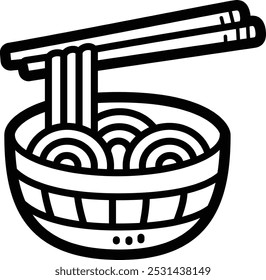 Noodle doodle vector icon and illustration
