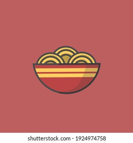 Noodle flat design , cute design