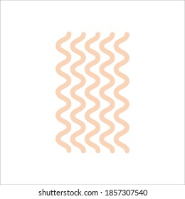 Noodle Flat Icon Vector Logo Template Illustration