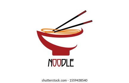 Noodle Food, Noodle Bowl Logo Vector