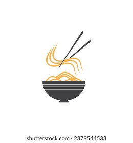 Noodle food  noodle bowl logo vector illustration