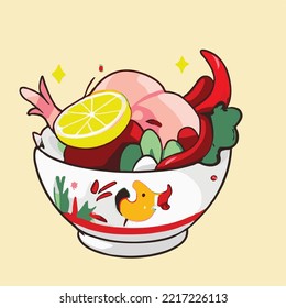 noodle food cartoon drawing illustration