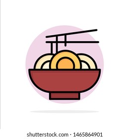 Noodle, Food, China, Chinese Abstract Circle Background Flat color Icon. Vector Icon Template background