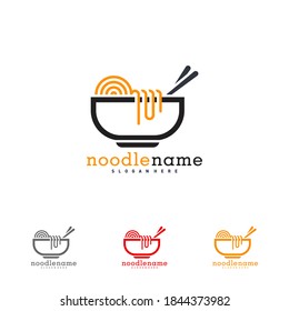 noodle food logo design vector, Illustration Noodle design template, Icon Symbol