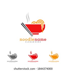 noodle food logo design vector, Illustration Noodle design template, Icon Symbol