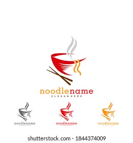 noodle food logo design vector, Illustration Noodle design template, Icon Symbol