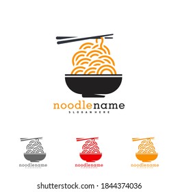 noodle food logo design vector, Illustration Noodle design template, Icon Symbol