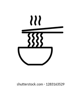 noodle hot icon vector template