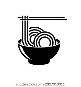 Noodle Icon. Asian Cuisine Symbol.