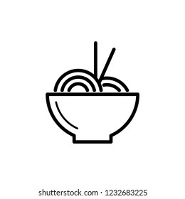 Noodle Icon. Asian Food Bar Logo. Vector illustration.